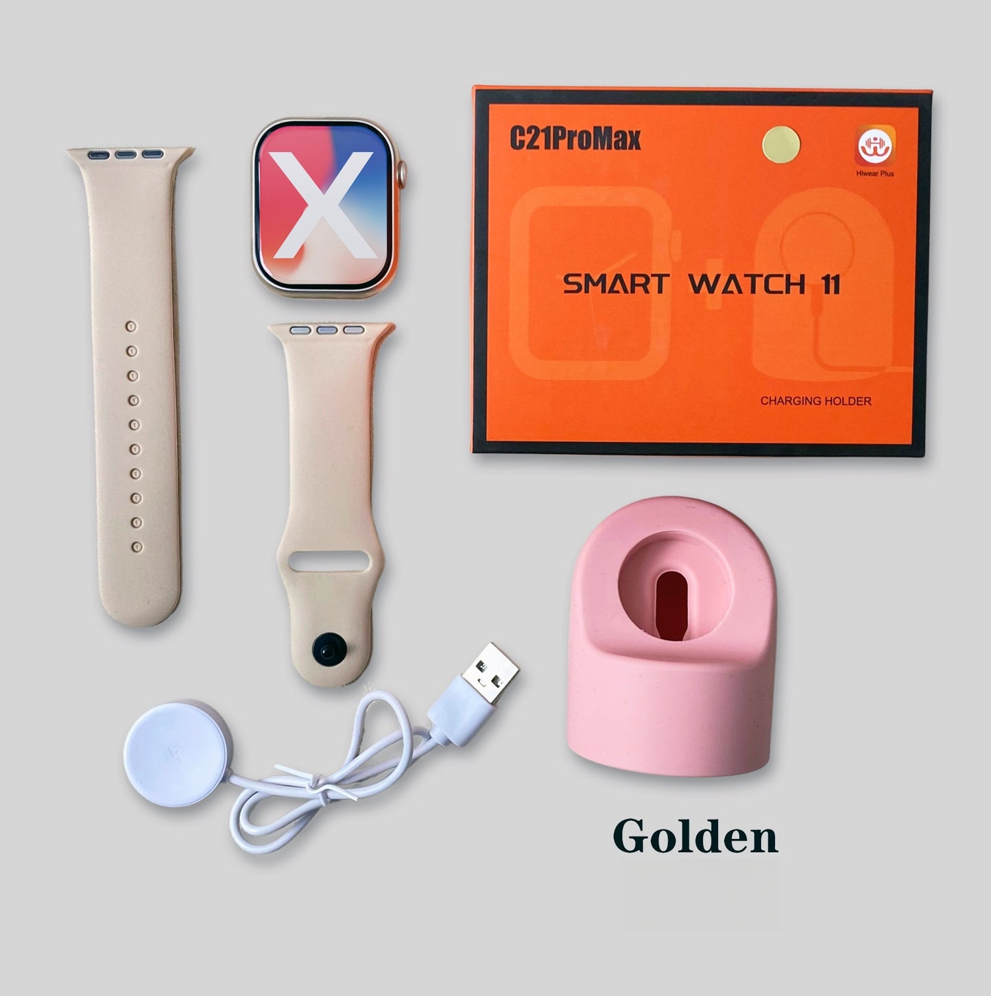 C12 PROMAX Smart Watch with Charging Stand – Bluetooth Calling, Heart Rate & Blood Oxygen Monitoring