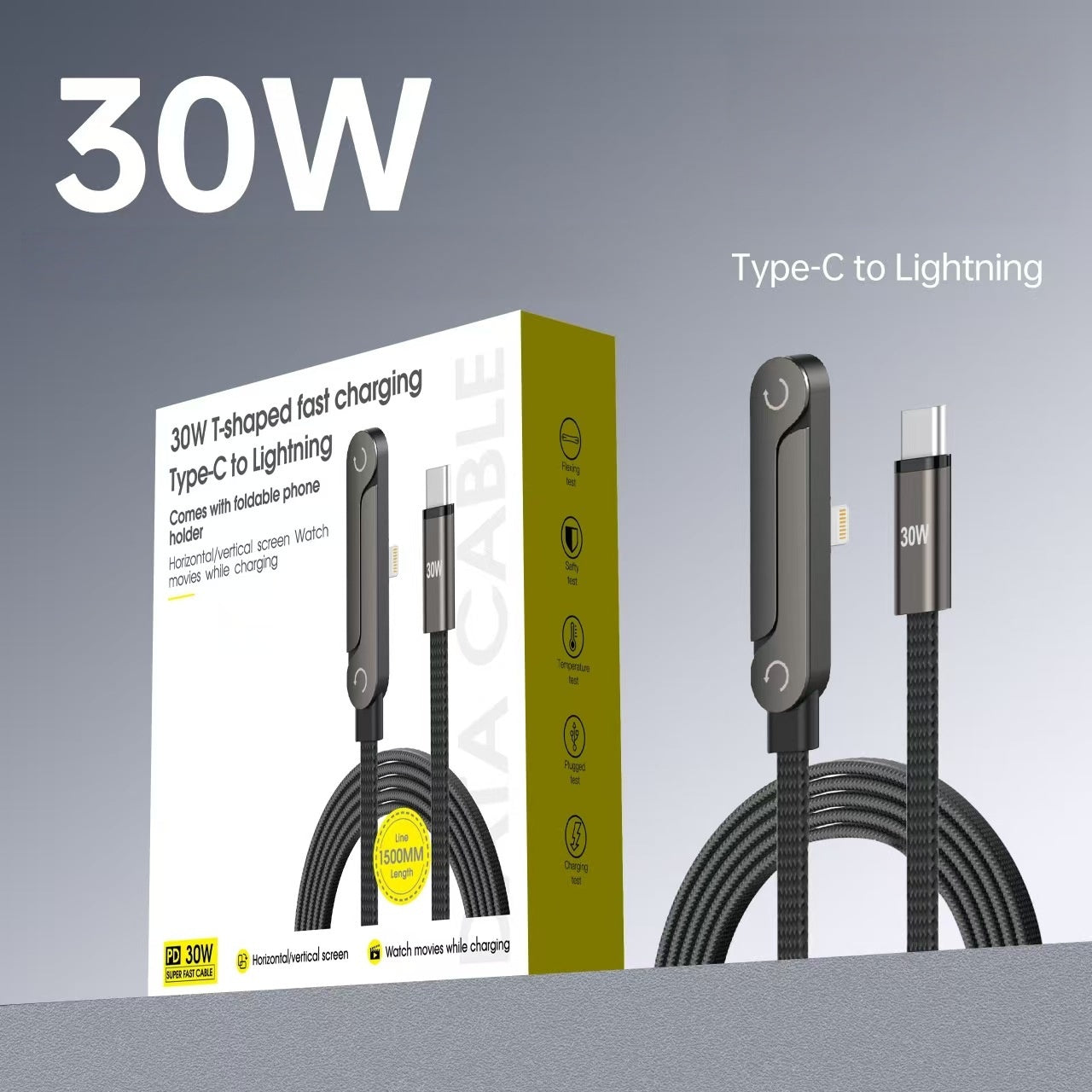 240W Fast Charging Dual USB-C Braided Zinc Alloy Cable for Tablets & Gaming