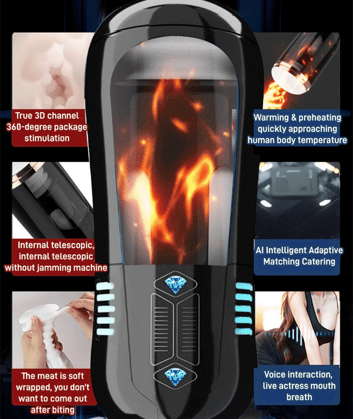 [Discreet Shipping]💥Champion Trainer! Dive into yourself more pleasure , fun , enjoy with Fully Automatic Retractable Sucking Heated Decompression Cup