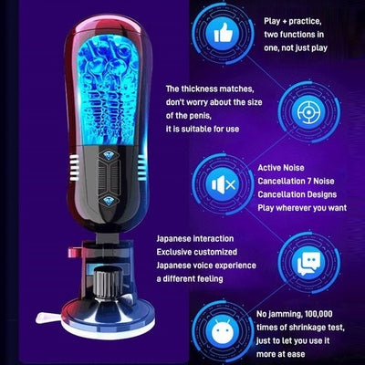 [Discreet Shipping]💥Champion Trainer! Dive into yourself more pleasure , fun , enjoy with Fully Automatic Retractable Sucking Heated Decompression Cup