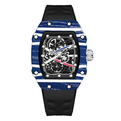 Ultra-Thin Barrel-Shaped Watch for Men – Minimalist Quartz Fashion Timepiece