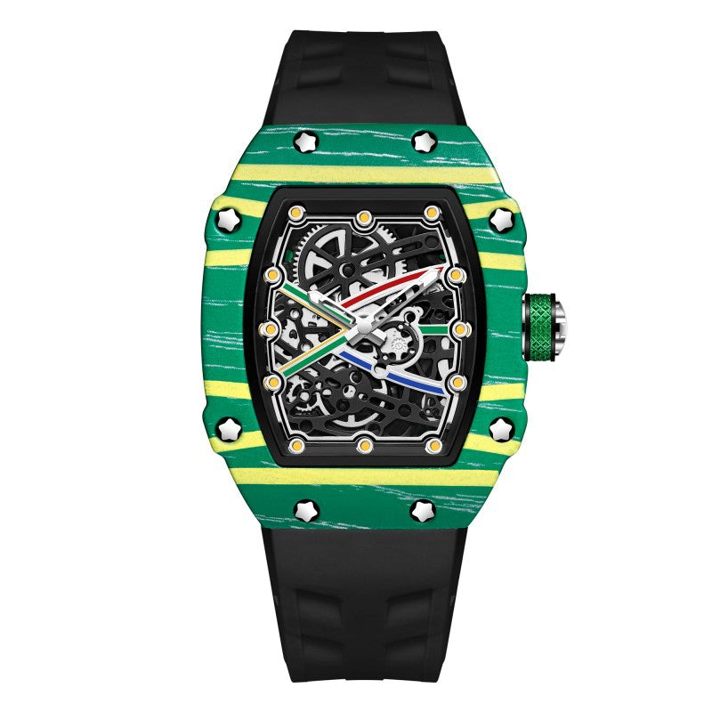 Ultra-Thin Barrel-Shaped Watch for Men – Minimalist Quartz Fashion Timepiece