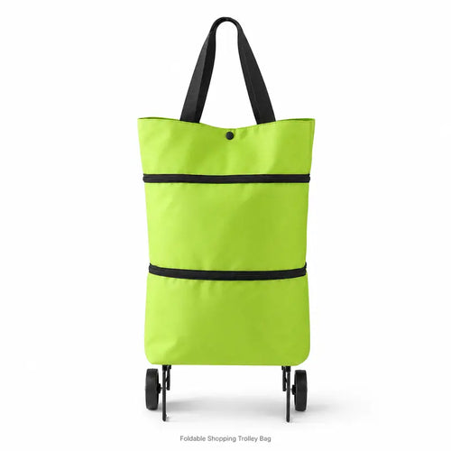 【10inch*18inch】Foldable Shopping Trolley Bag with Wheels, Portable Reusable Grocery Tote, Lightweight Rolling Shopping Cart Bag with Carry Handles for Supermarket, Travel, Laundry and Daily Use