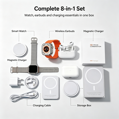 X8  Smart Watch Gift Wireless Charger Unique Combination Smartwatch