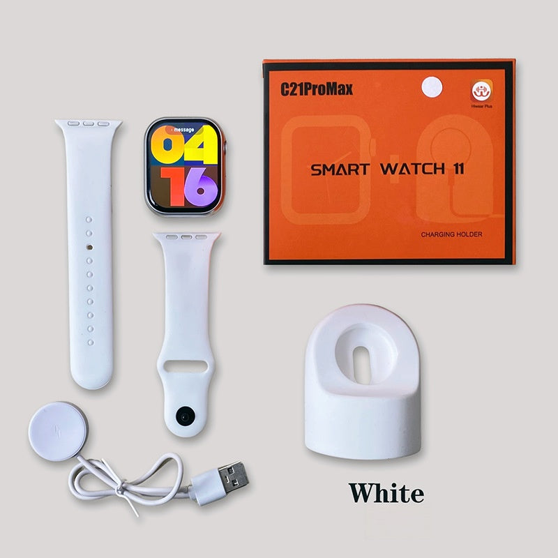 C12 PROMAX Smart Watch with Charging Stand – Bluetooth Calling, Heart Rate & Blood Oxygen Monitoring