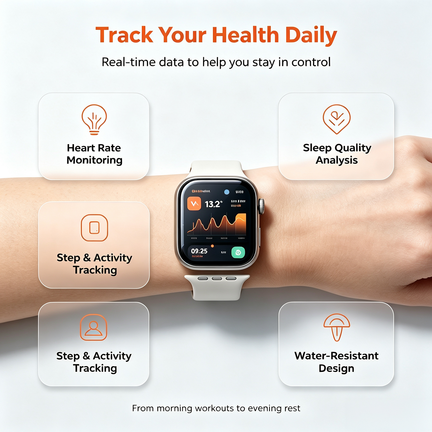 C12 PROMAX Smart Watch with Charging Stand – Bluetooth Calling, Heart Rate & Blood Oxygen Monitoring
