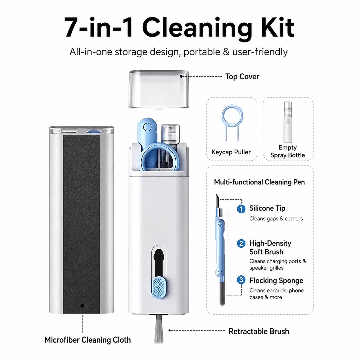 Keyboard Cleaning Mechanical Keyboard Cleaning Tool Computer Dust Removal Soft Brush Dust Brush Multi-Function Dust Cleaning Mobile Phone