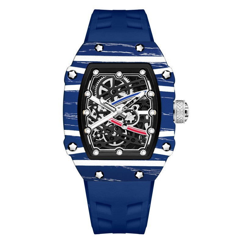 Ultra-Thin Barrel-Shaped Watch for Men – Minimalist Quartz Fashion Timepiece