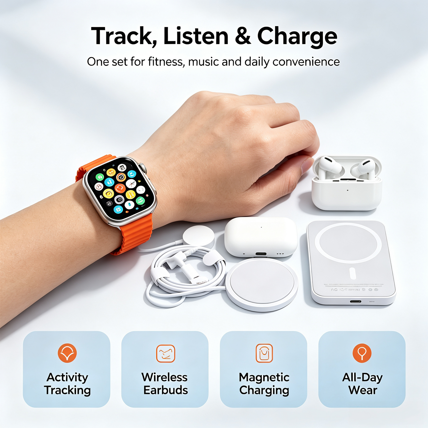 X8  Smart Watch Gift Wireless Charger Unique Combination Smartwatch