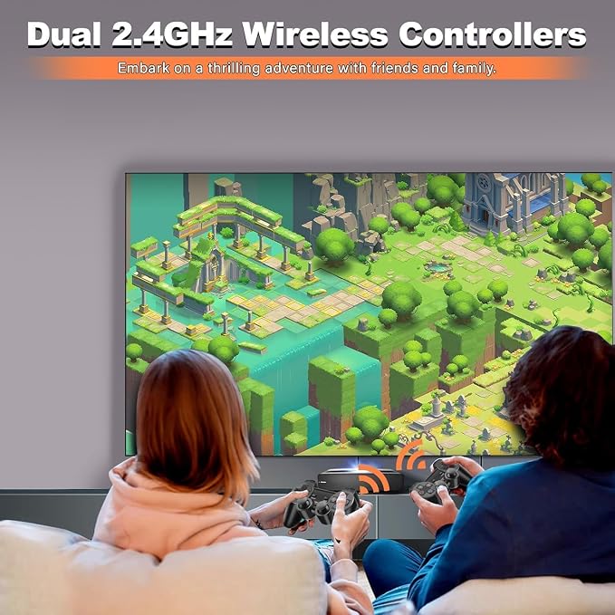 New Retro Gaming Console & Game Stick Pro - 20,000+ Classic Video Games, 23 Emulators, Dual Wireless Controllers, 4K HDMI Output, Plug & Play, Compatible with TV, PC, Projector, 64GB