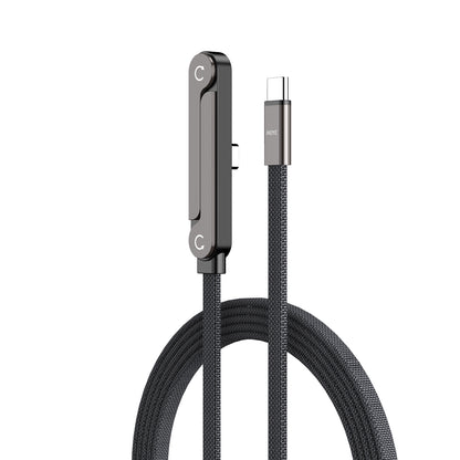240W Fast Charging Dual USB-C Braided Zinc Alloy Cable for Tablets & Gaming