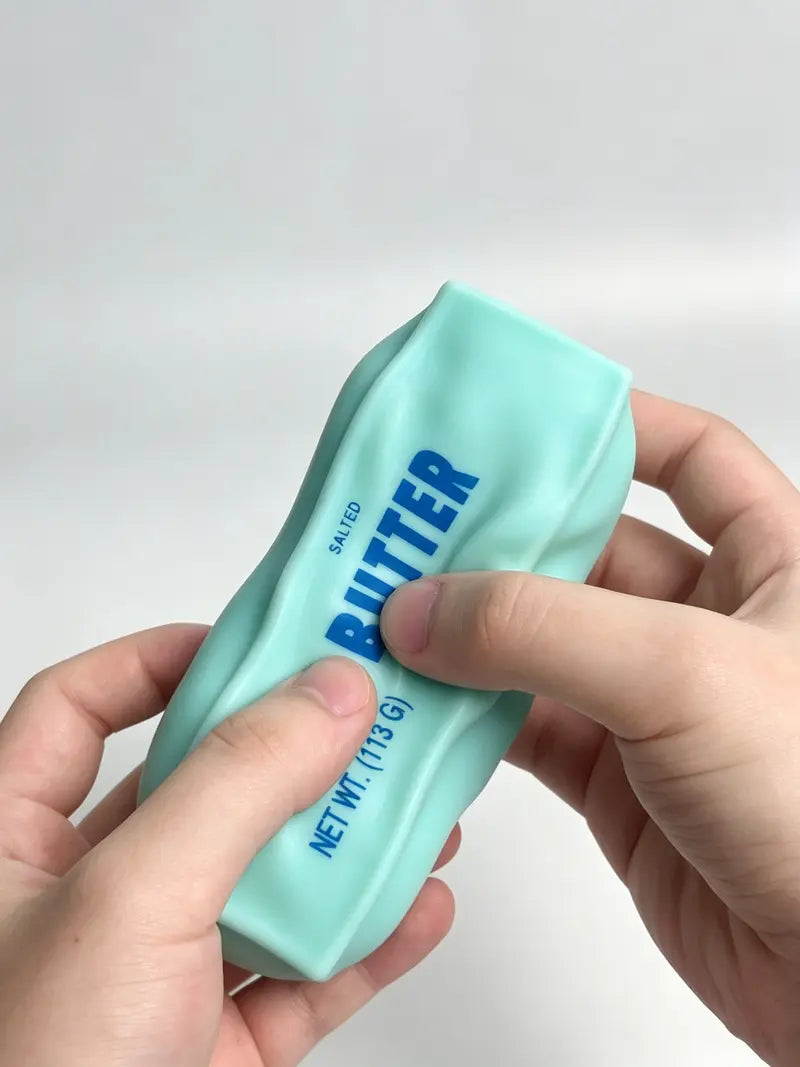 Crunchy Sound Butter Bar Squishy Toy Soft Squeeze Fidget Toy Funny Sensory Hobby Play Toy Portable Stress Relief Decompression Toy Cute Desk Relax Toy Ideal Gift For Teens Adults Party Leisure Entertainment