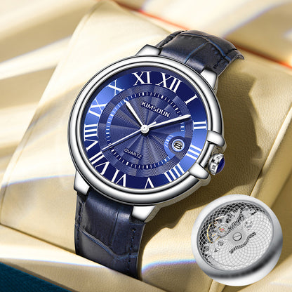 Men’s Skeleton Quartz Watch – Transparent Dial Design with Modern Mechanical Style