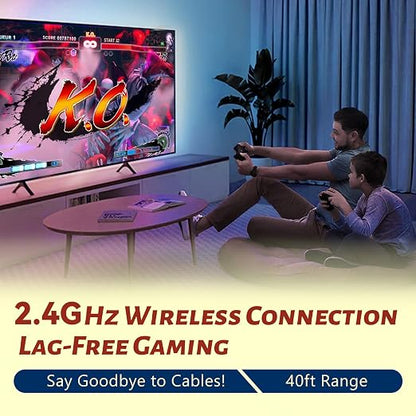 New Retro Gaming Console & Game Stick Pro - 20,000+ Classic Video Games, 23 Emulators, Dual Wireless Controllers, 4K HDMI Output, Plug & Play, Compatible with TV, PC, Projector, 64GB