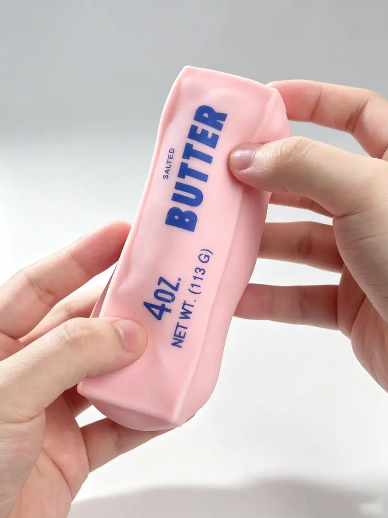 Crunchy Sound Butter Bar Squishy Toy Soft Squeeze Fidget Toy Funny Sensory Hobby Play Toy Portable Stress Relief Decompression Toy Cute Desk Relax Toy Ideal Gift For Teens Adults Party Leisure Entertainment