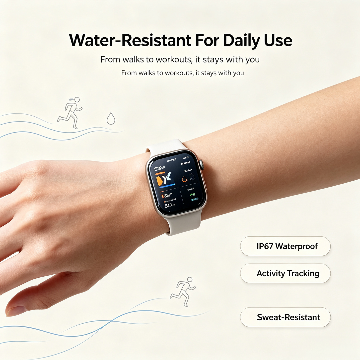 C12 PROMAX Smart Watch with Charging Stand – Bluetooth Calling, Heart Rate & Blood Oxygen Monitoring