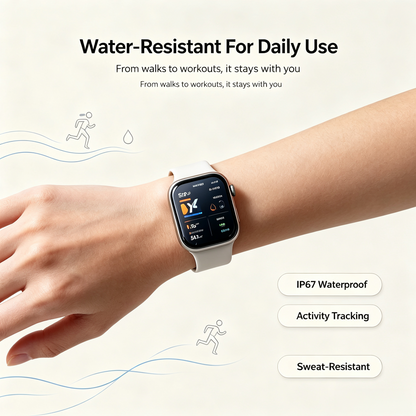 C12 PROMAX Smart Watch with Charging Stand – Bluetooth Calling, Heart Rate & Blood Oxygen Monitoring