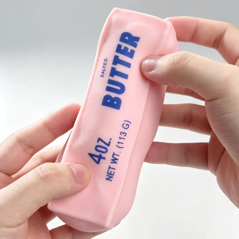 Crunchy Sound Butter Bar Squishy Toy Soft Squeeze Fidget Toy Funny Sensory Hobby Play Toy Portable Stress Relief Decompression Toy Cute Desk Relax Toy Ideal Gift For Teens Adults Party Leisure Entertainment