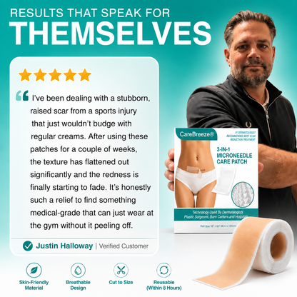 CareBreeze® 3-in-1 Scar Removal Microneedle Care Patch 💡