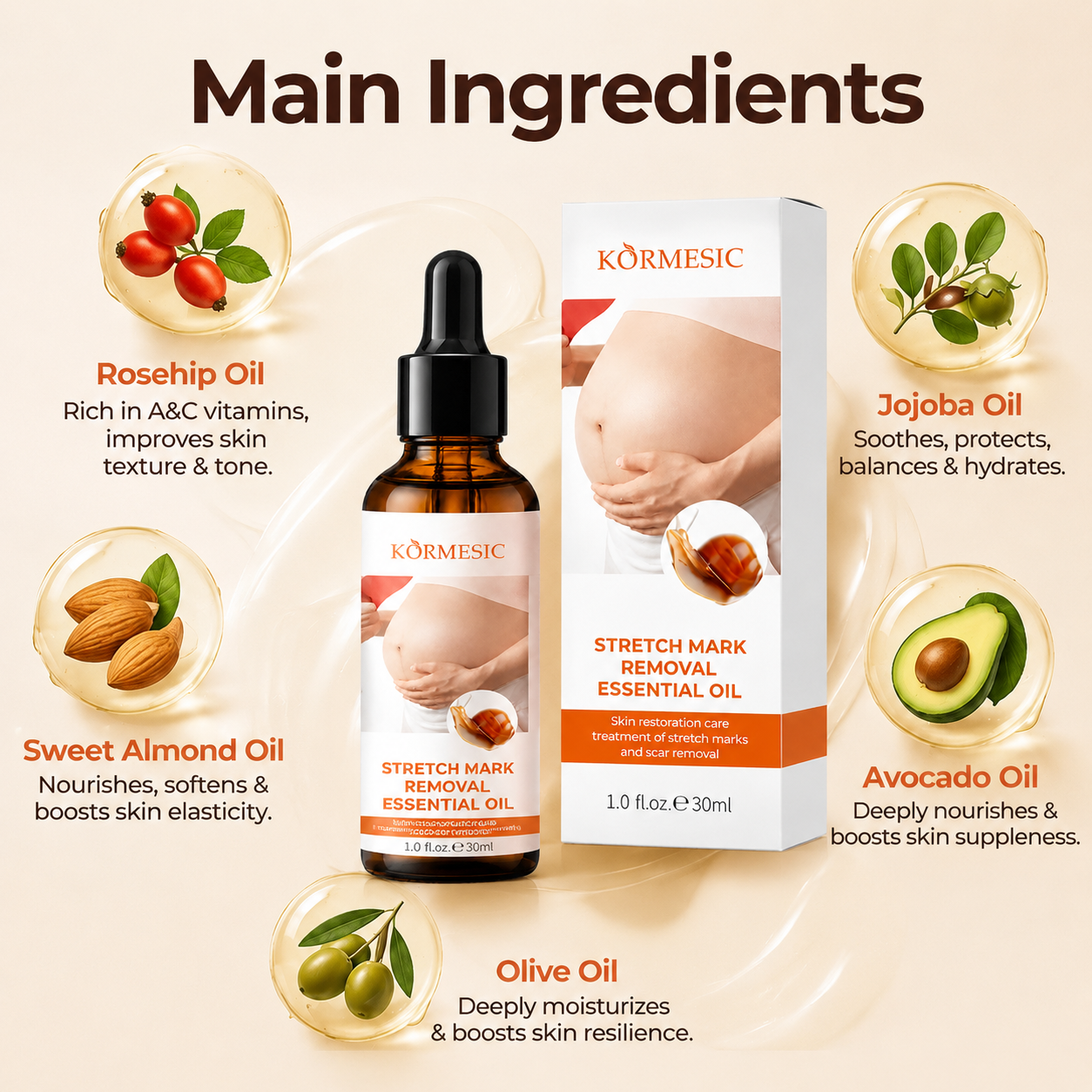 Biancat® SilkStretch Natural Stretch Mark & Scar Oil