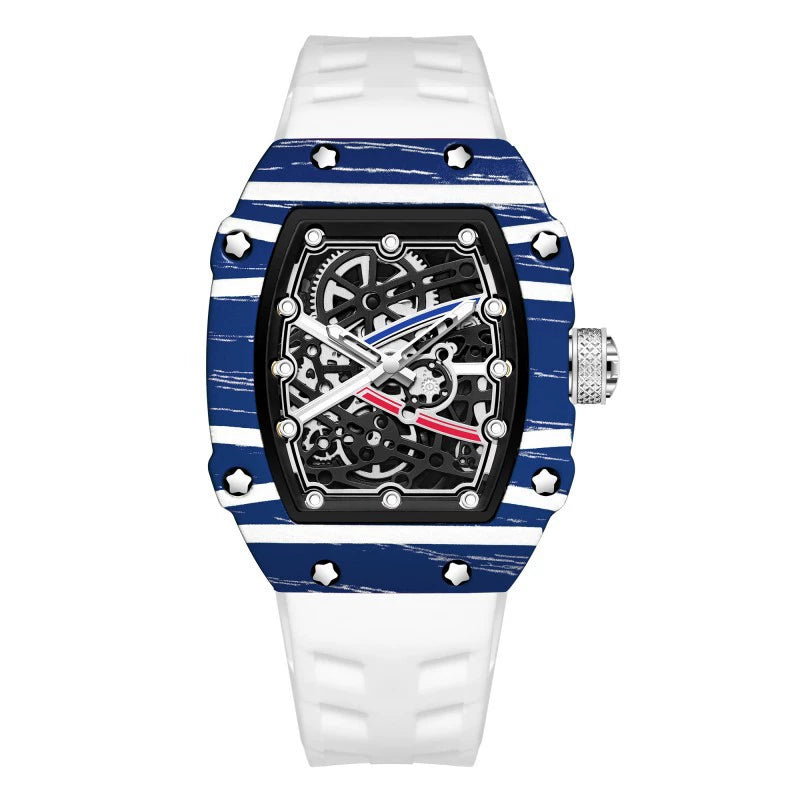 Ultra-Thin Barrel-Shaped Watch for Men – Minimalist Quartz Fashion Timepiece