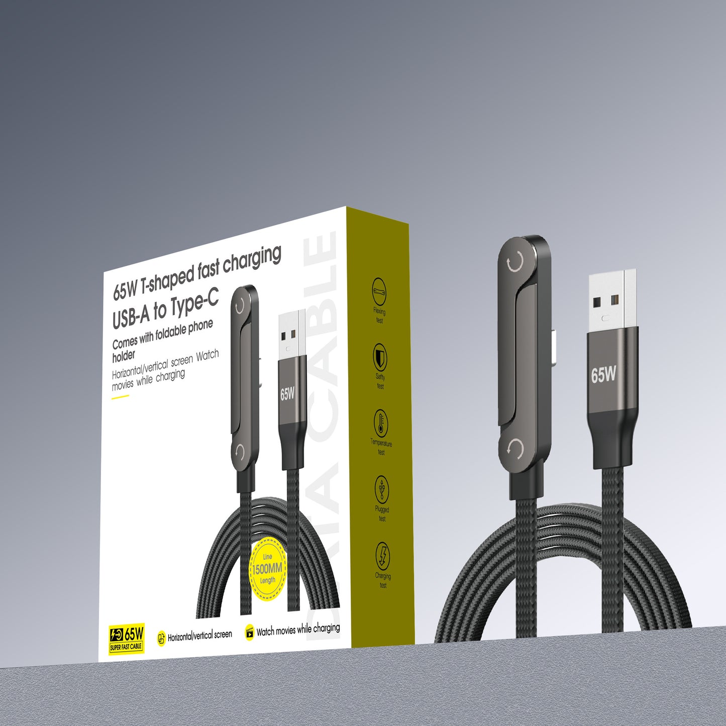 240W Fast Charging Dual USB-C Braided Zinc Alloy Cable for Tablets & Gaming