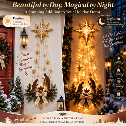 🔥Last Day 90% OFF🔥👼 Heavenly Angel Wings Nativity Light✨ – Lighted Christmas Wall Decor  ✈️