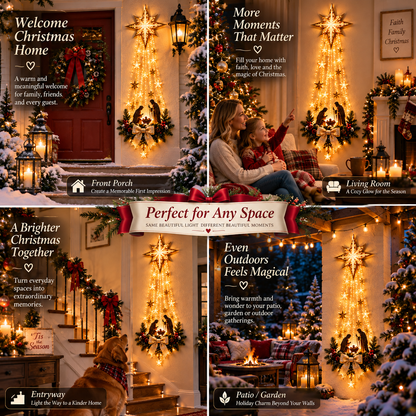 🔥Last Day 90% OFF🔥👼 Heavenly Angel Wings Nativity Light✨ – Lighted Christmas Wall Decor  ✈️