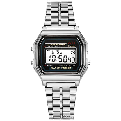 Casio F91W Style LED Digital Watch – A159 Stainless Steel Band