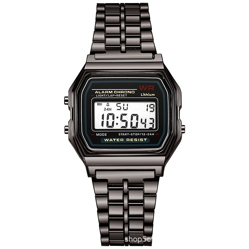Casio F91W Style LED Digital Watch – A159 Stainless Steel Band