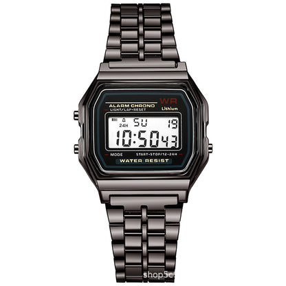 Casio F91W Style LED Digital Watch – A159 Stainless Steel Band