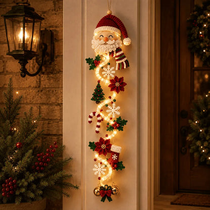 ✨Last Day 90% OFF✨– 🎄MerryCascade™ Glowing Christmas Door Hanger | 6 Festive Light Designs✨