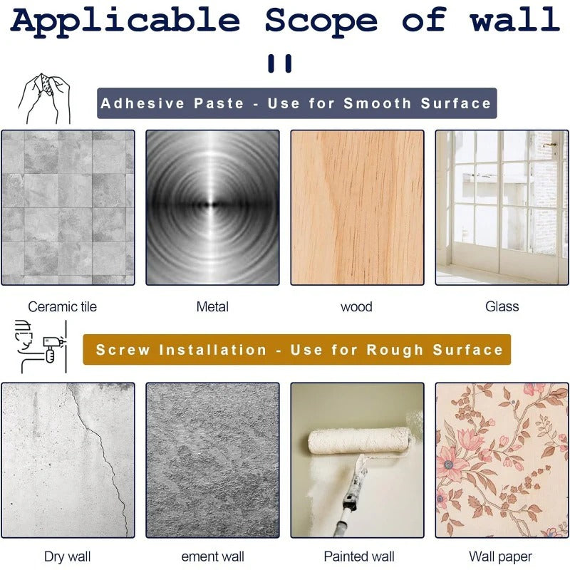 Nail-Free Adjustable Curtain Rod Bracket Holders –