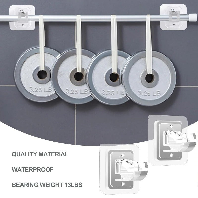 Nail-Free Adjustable Curtain Rod Bracket Holders –